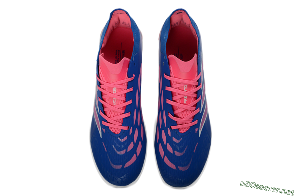 Unisex Adidas Predator 26 Elite FG Football Boots - Blue/Electric Blue/Fusion Pink 4