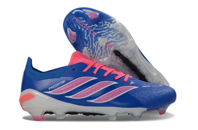 Unisex Adidas Predator 26 Elite FG Football Boots - Blue/Electric Blue/Fusion Pink