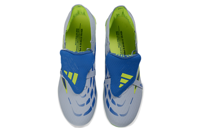 Unisex Adidas Predator 26 Elite Fold-Over Tongue FG Football Boots - Gray/Vibrant Blue/Bright Lime
