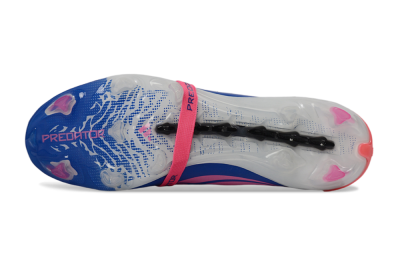 Unisex Adidas Predator 26 Elite Fold-Over Tongue FG Football Boots - Blue/Neon Pink/Sky Blue