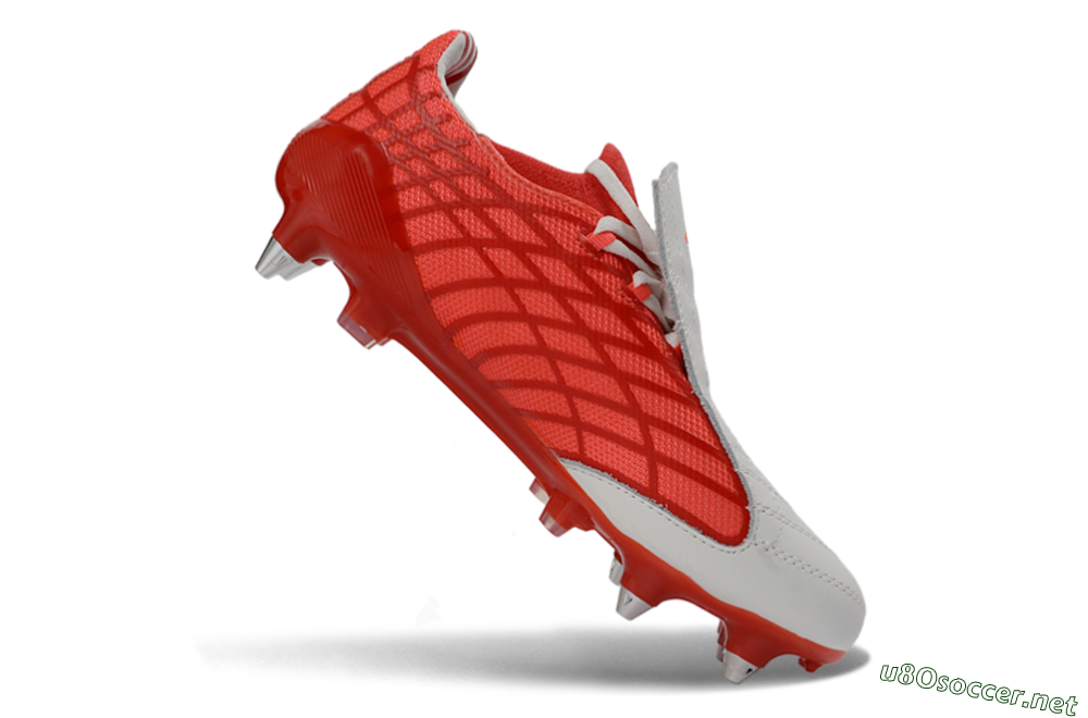 Men's Adidas F50 Spider Elite SG Football Boots - Red/Flame Red/Steel Gray 4