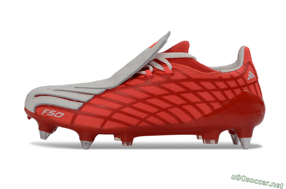 Men's Adidas F50 Spider Elite SG Football Boots - Red/Flame Red/Steel Gray 0