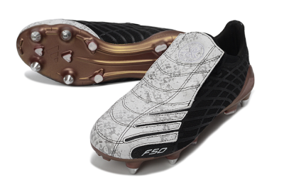 Men's Adidas F50 Spider Elite SG Football Boots - Black/Bronze/White