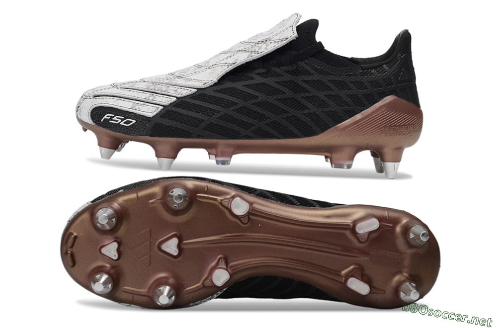 Men's Adidas F50 Spider Elite SG Football Boots - Black/Bronze/White 1
