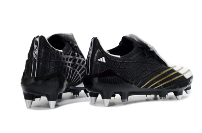 Men's Adidas F50 Spider Elite SG Football Boots - Black/Electric Gold/Classic White