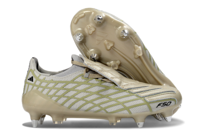 Men's Adidas F50 Spider Elite SG Football Boots - Beige/Soft Sand/Light Olive