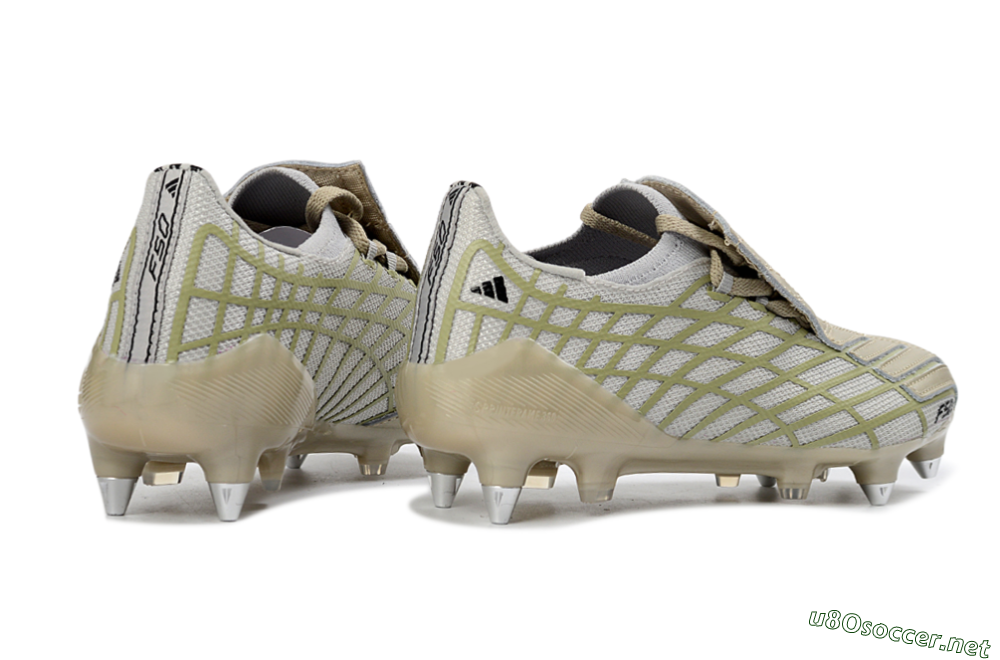 Men's Adidas F50 Spider Elite SG Football Boots - Beige/Soft Sand/Light Olive 6