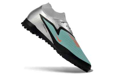 Unisex Nike Phantom 6 Elite High TF Football Shoes - Aqua/Coral/Black