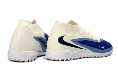 Unisex Nike Phantom 6 Elite High TF Football Shoes - Blue/Midnight Blue/Light Sky Blue