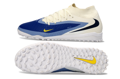 Unisex Nike Phantom 6 Elite High TF Football Shoes - Blue/Midnight Blue/Light Sky Blue