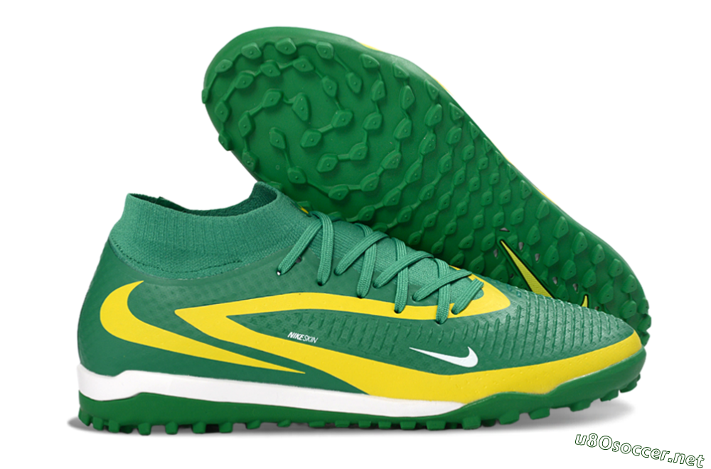 Unisex Nike Phantom 6 Elite High TF Football Shoes - Green/Lemon Yellow/Electric Green 2