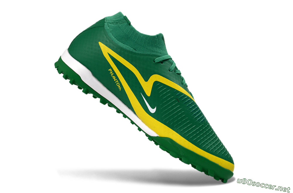 Unisex Nike Phantom 6 Elite High TF Football Shoes - Green/Lemon Yellow/Electric Green 4