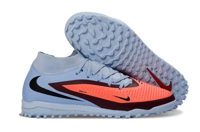 Unisex Nike Phantom 6 Elite High TF Football Shoes - Blue/Coral Burst/Sleek Navy