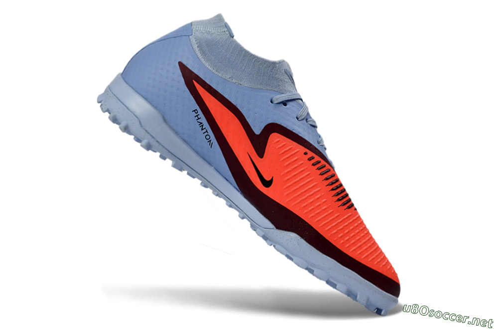 Unisex Nike Phantom 6 Elite High TF Football Shoes - Blue/Coral Burst/Sleek Navy 4