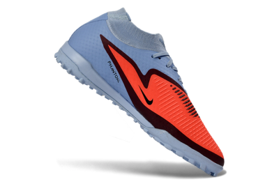 Unisex Nike Phantom 6 Elite High TF Football Shoes - Blue/Coral Burst/Sleek Navy