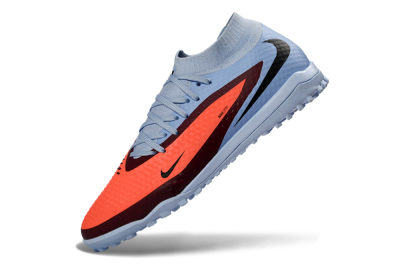 Unisex Nike Phantom 6 Elite High TF Football Shoes - Blue/Coral Burst/Sleek Navy