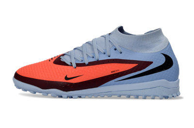 Unisex Nike Phantom 6 Elite High TF Football Shoes - Blue/Coral Burst/Sleek Navy