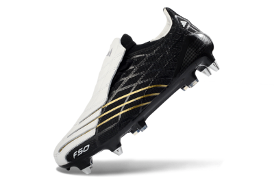 Men's Adidas F50 Spider Elite SG Football Boots - Black/Electric Gold/Classic White