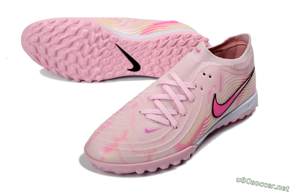 Men's Nike Phantom GX 2 Elite TF Football Shoes - Pink/Soft Pink/Coral Bliss 3