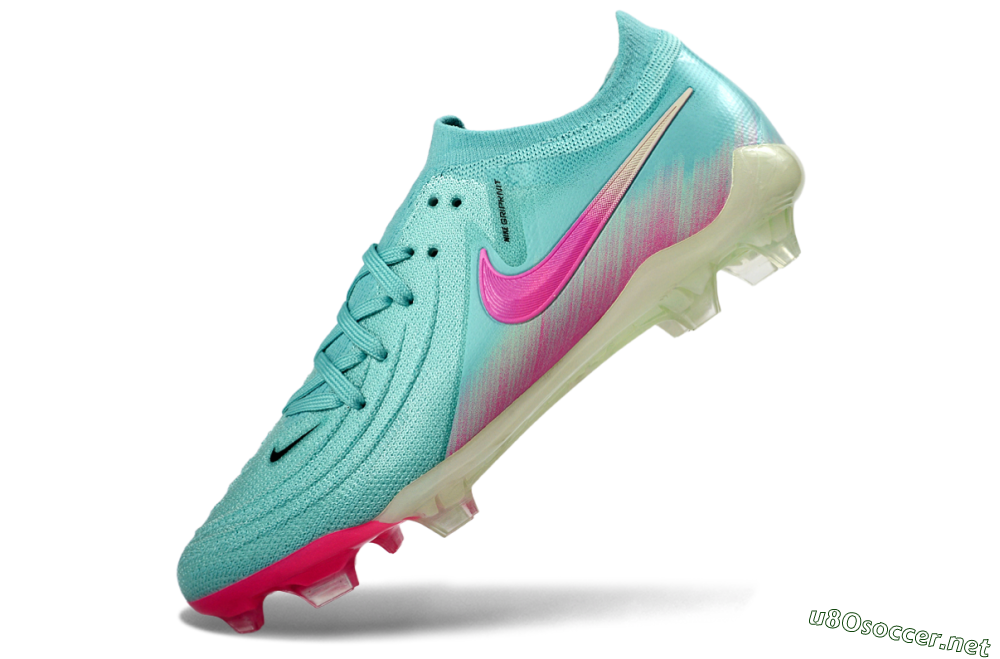 Men's Nike Phantom GX 2 Elite FG Football Boots - Aqua/Neon Pink/Pale Green 5