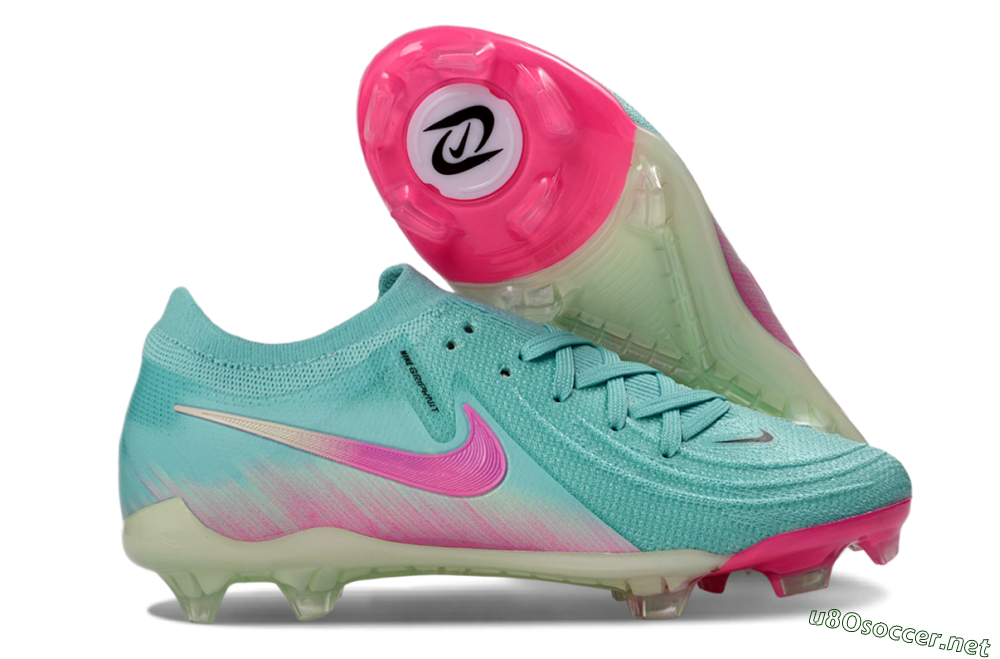 Men's Nike Phantom GX 2 Elite FG Football Boots - Aqua/Neon Pink/Pale Green 2