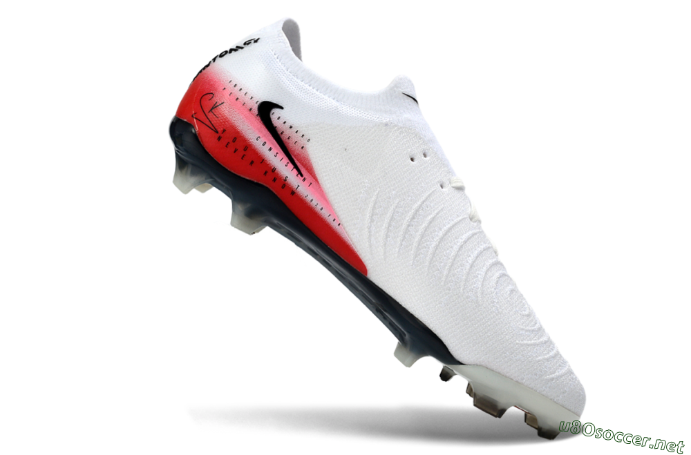 Men's Nike Phantom GX 2 Elite FG Football Boots - White/Crimson Red/Steel Grey 4