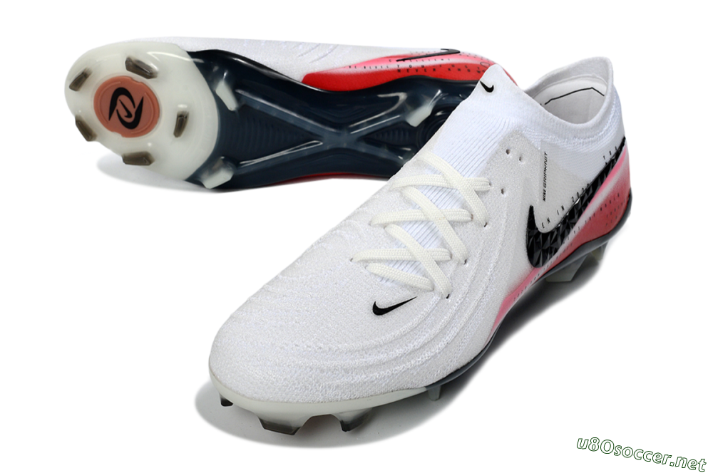 Men's Nike Phantom GX 2 Elite FG Football Boots - White/Crimson Red/Steel Grey 3