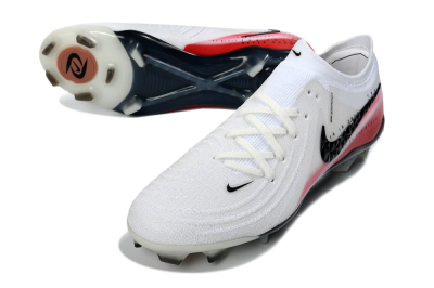 Men's Nike Phantom GX 2 Elite FG Football Boots - White/Crimson Red/Steel Grey