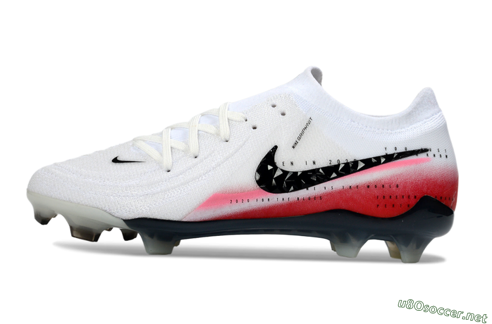 Men's Nike Phantom GX 2 Elite FG Football Boots - White/Crimson Red/Steel Grey 0