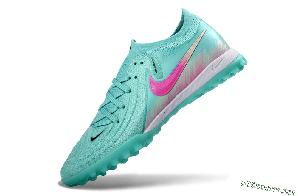 Men's Nike Phantom GX 2 Elite TF Football Shoes - Aqua/Pink Mist/Soft Green 5