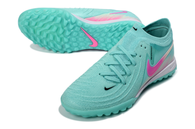 Men's Nike Phantom GX 2 Elite TF Football Shoes - Aqua/Pink Mist/Soft Green