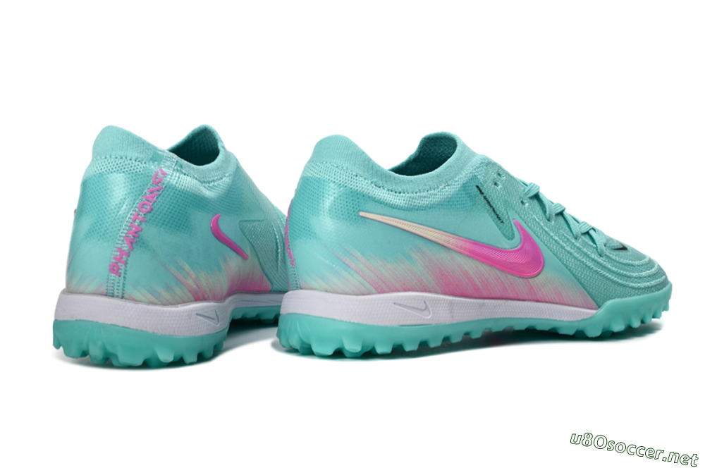 Men's Nike Phantom GX 2 Elite TF Football Shoes - Aqua/Pink Mist/Soft Green 6