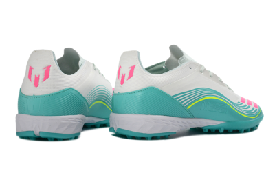 Unisex Adidas F50 Pro TF Football Shoes - Aqua/Neon Pink/Sunshine Yellow