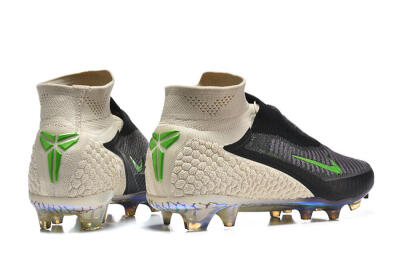 Unisex Nike Phantom 6 Elite High FG Football Boots - Black/Lime Green/Beige