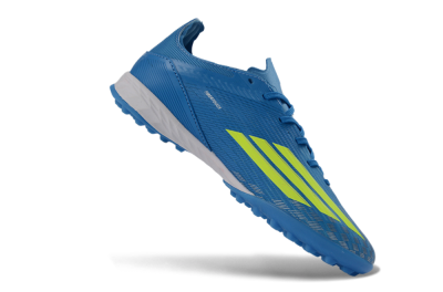 Unisex Adidas F50 Pro TF Football Shoes - Blue/Neon Green/Light Blue