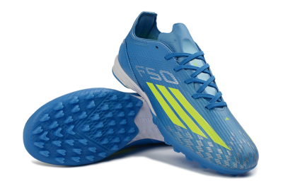 Unisex Adidas F50 Pro TF Football Shoes - Blue/Neon Green/Light Blue