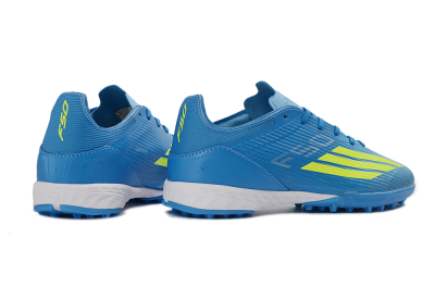 Unisex Adidas F50 Pro TF Football Shoes - Blue/Neon Green/Light Blue