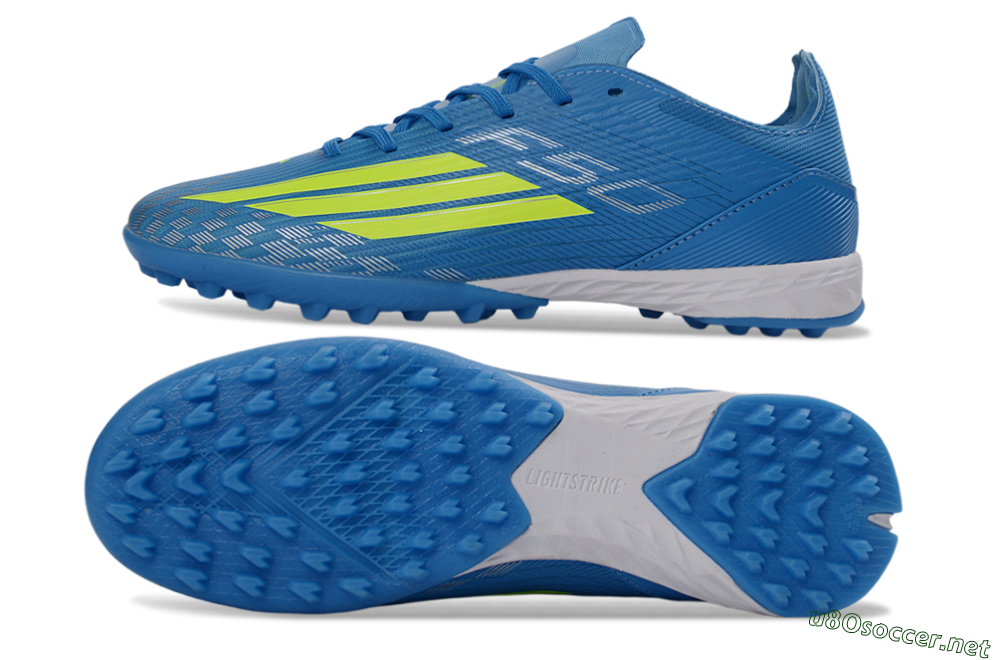 Unisex Adidas F50 Pro TF Football Shoes - Blue/Neon Green/Light Blue 1