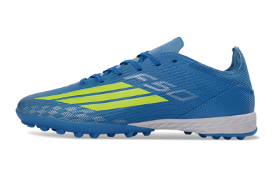 Unisex Adidas F50 Pro TF Football Shoes - Blue/Neon Green/Light Blue