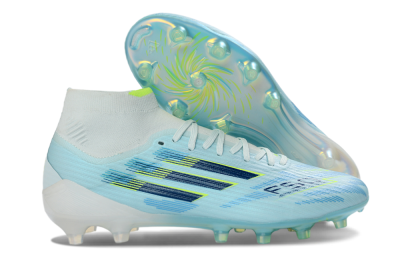 Men's Adidas F50 Elite Mid AG Football Boots - Blue/Electric Blue/Neon Yellow