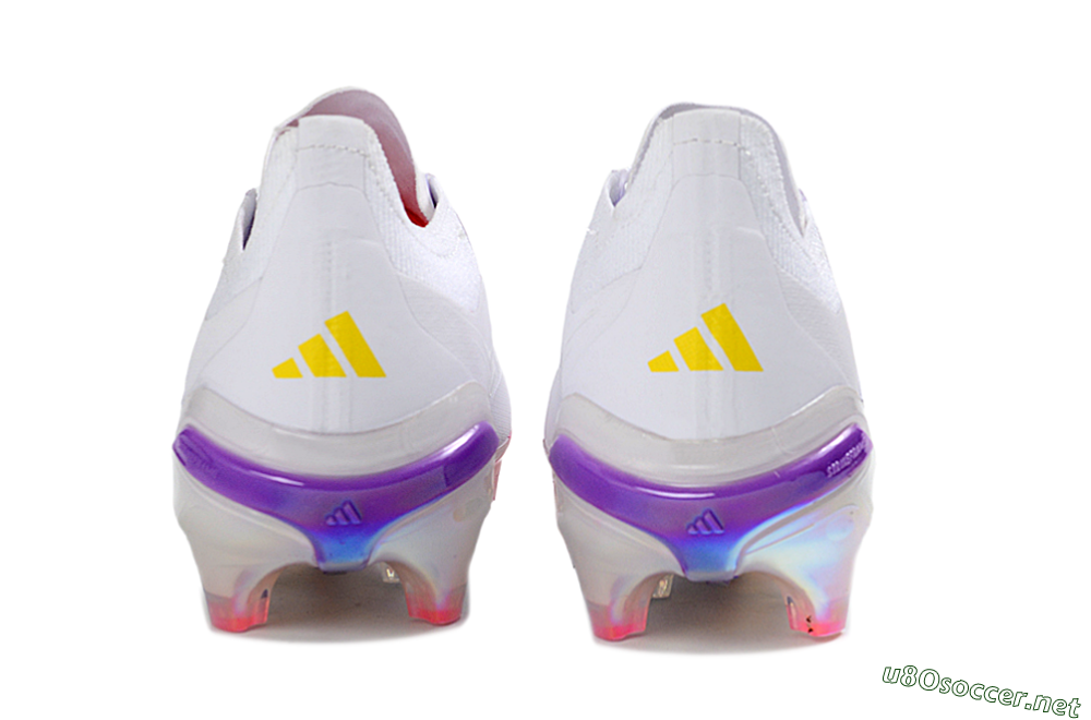 Unisex Adidas Predator 26 Elite FG Football Boots - White/Iridescent Pink/Iridescent Blue 5