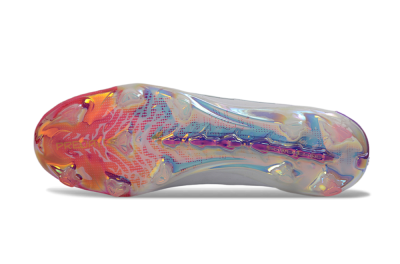 Unisex Adidas Predator 26 Elite FG Football Boots - White/Iridescent Pink/Iridescent Blue