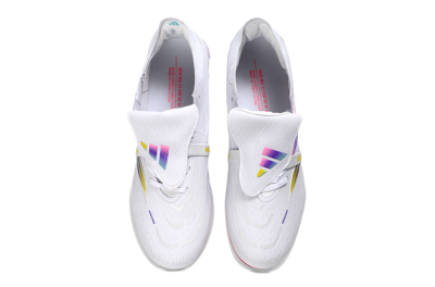 Unisex Adidas Predator 26 Elite Fold-Over Tongue FG Football Boots - White/Iridescent Fusion/Neon Bright