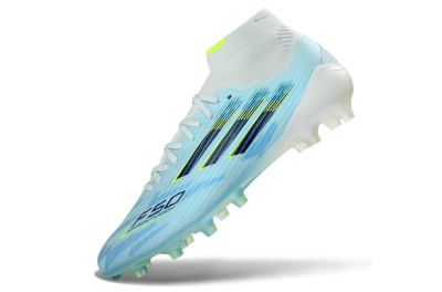 Men's Adidas F50 Elite Mid FG Football Boots - LightBlue/ElectricYellow/DeepNavy