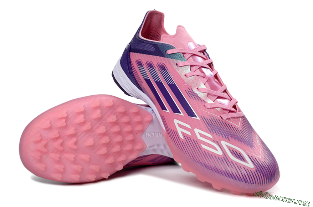 Men's Adidas F50 Elite TF Football Shoes - Pink/Lavender Glow/Soft Pink 3