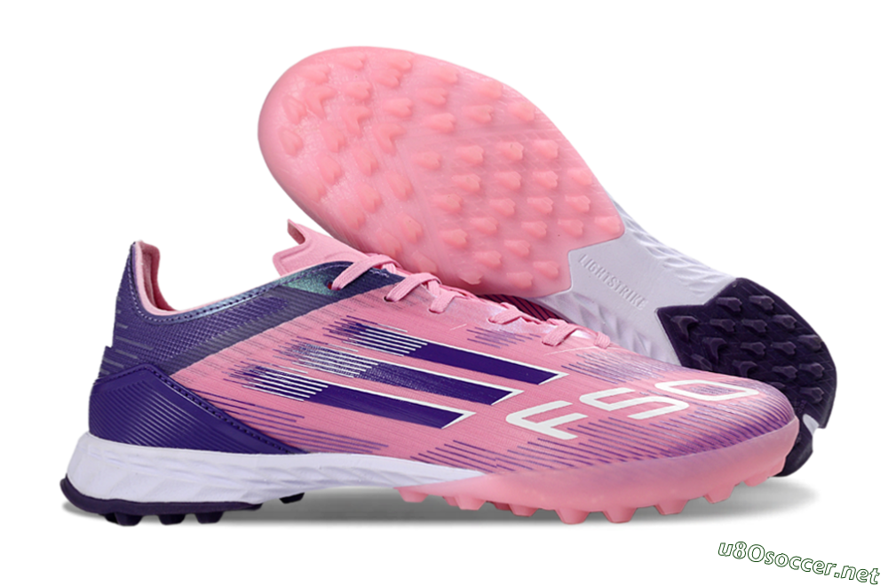 Men's Adidas F50 Elite TF Football Shoes - Pink/Lavender Glow/Soft Pink 2