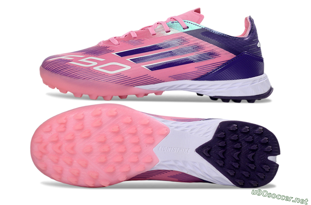 Men's Adidas F50 Elite TF Football Shoes - Pink/Lavender Glow/Soft Pink 1