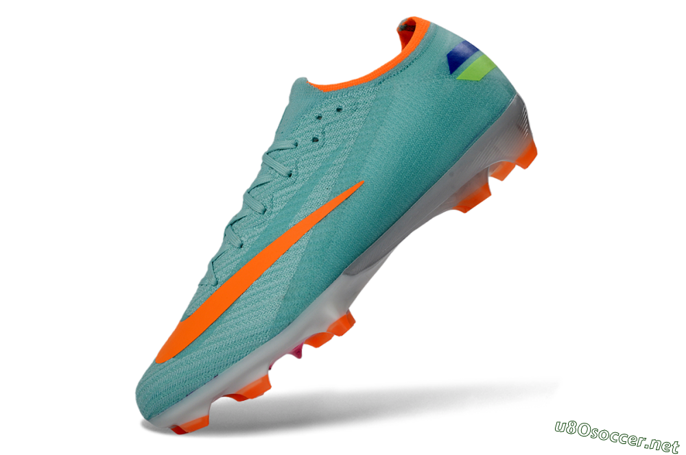 Unisex Nike Air Zoom Mercurial Vapor 16 Elite FG Football Boots - Aqua/Coral Orange/Fresh Mint 5