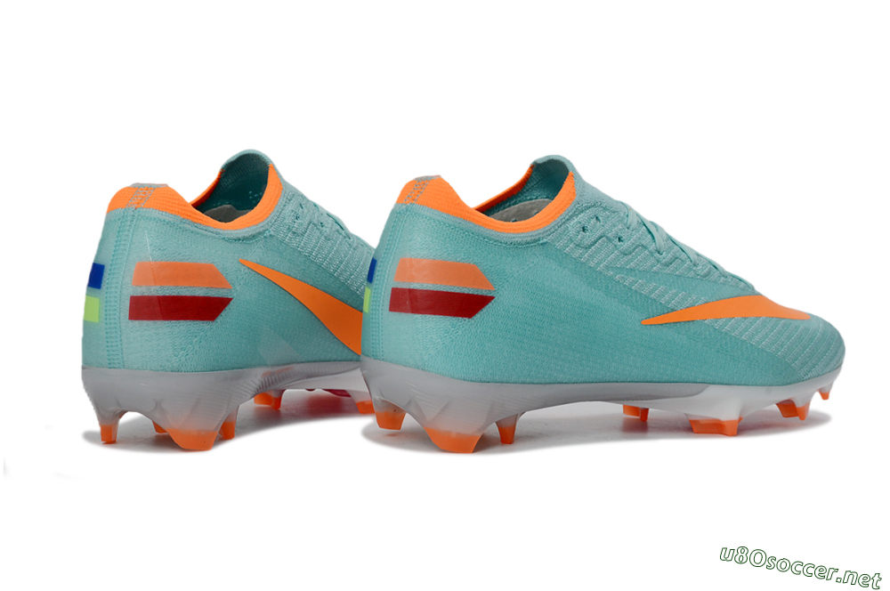 Unisex Nike Air Zoom Mercurial Vapor 16 Elite FG Football Boots - Aqua/Coral Orange/Fresh Mint 6