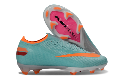 Unisex Nike Air Zoom Mercurial Vapor 16 Elite FG Football Boots - Aqua/Coral Orange/Fresh Mint